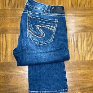 Silver straight jeans